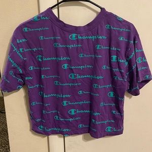 Purple Champion Crop Top .